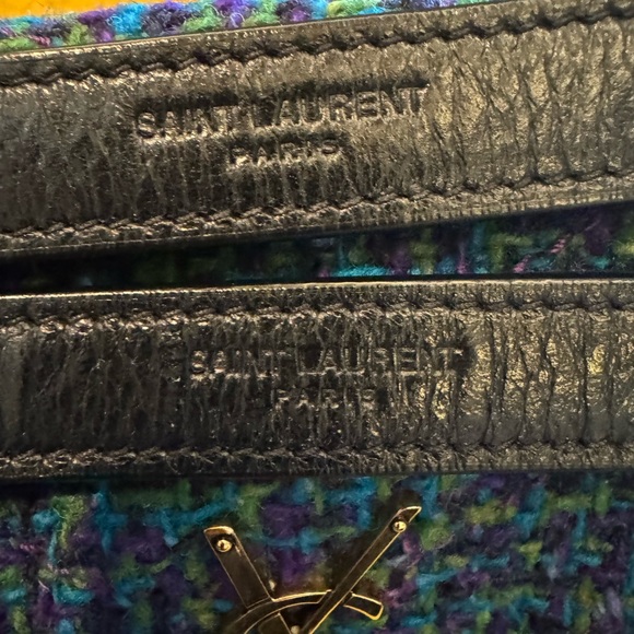 Yves Saint Laurent Tweed Calfskin Matelasse Monogram Niki Bag - Picture 14 of 16